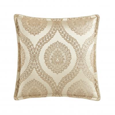 Davinci Sistine Gold Yarn Dyed Jacquard European Pillowcase 65x65cm | Gold